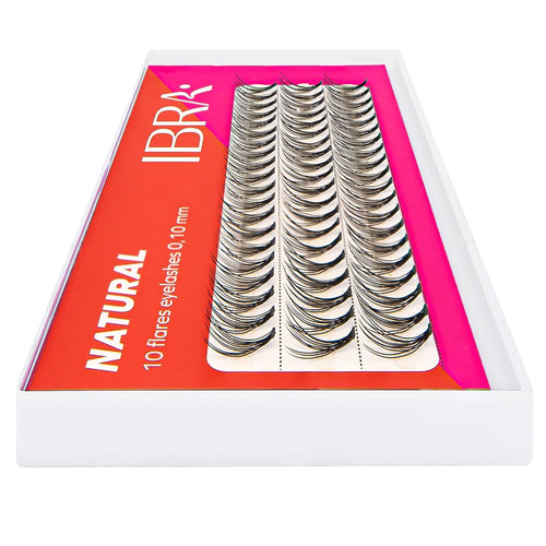 "NATURAL" tuft eyelashes without knots 0.10-C-10MM 