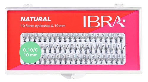 "NATURAL" tuft eyelashes without knots 0.10-C-10MM 
