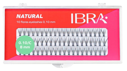 "NATURAL" Tuft Eyelashes WITHOUT KNOTS 0.10-C-8MM 